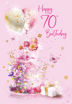 Picture of HAPPY 70TH BIRTHDAY CARD CAKE